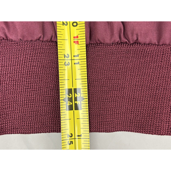 Vintage Members Only Burgandy Bomber Jacket Mens Large Full Zip - Picture 7 of 15